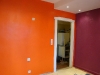 Jonction des murs orange et prune