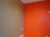 Jonction des murs orange et vert