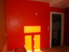 Mur orange + reflet du soleil