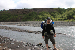 Passage de la rivière Markarfljót pour Manu