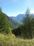 Vue vers Orcières depuis la descente vers la vallée de Champoléon